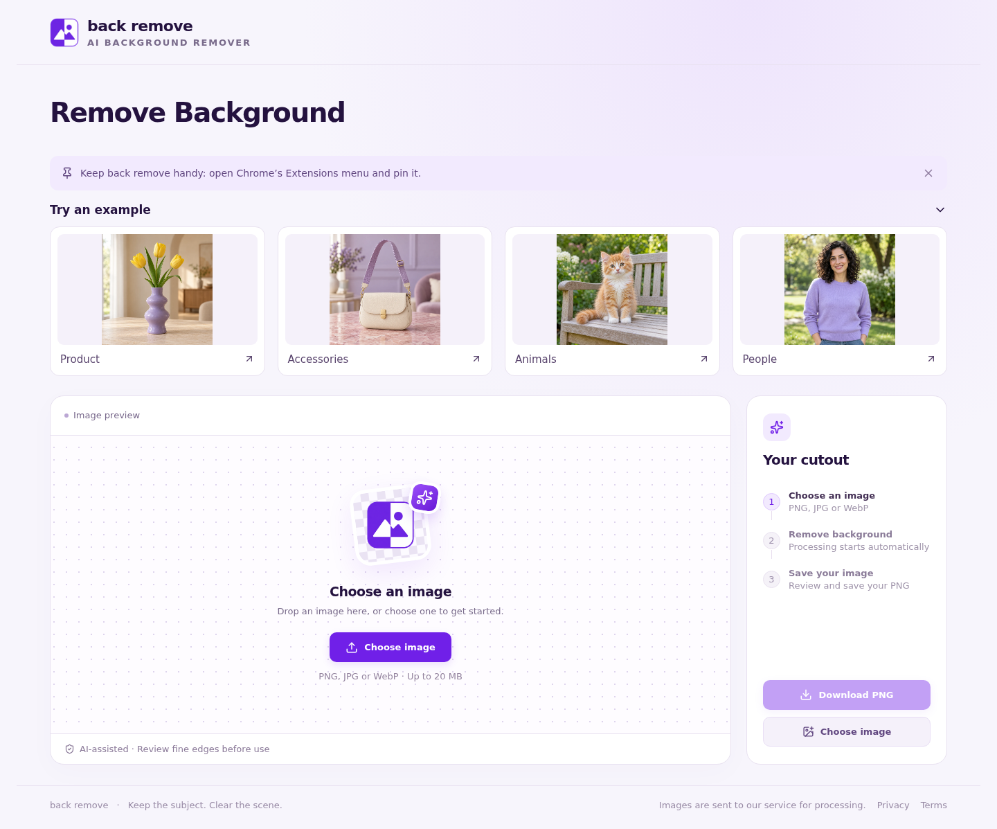 Back Remove image workspace